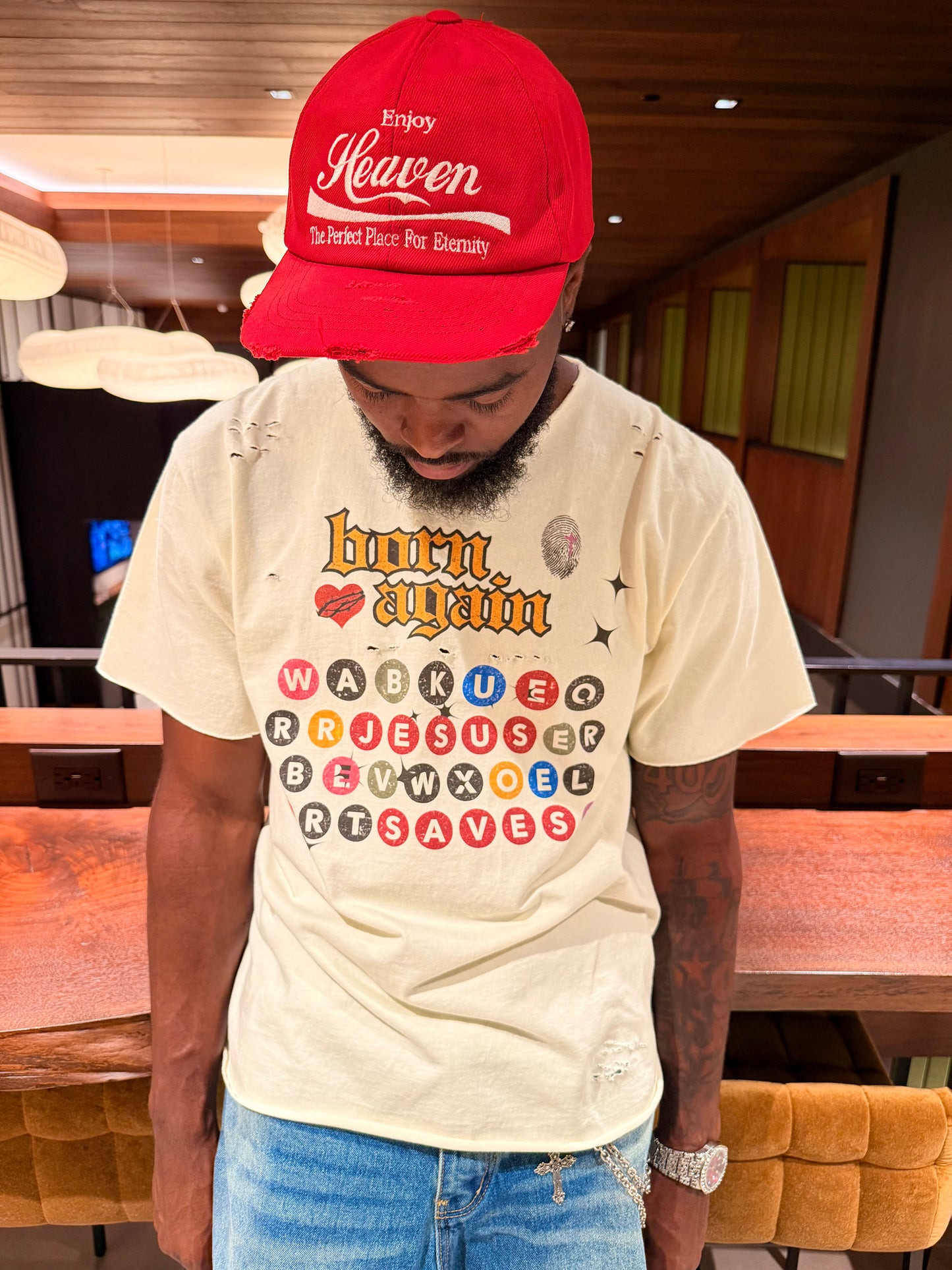 BORN AGAIN! JESUS SAVES* Keyboard Tee