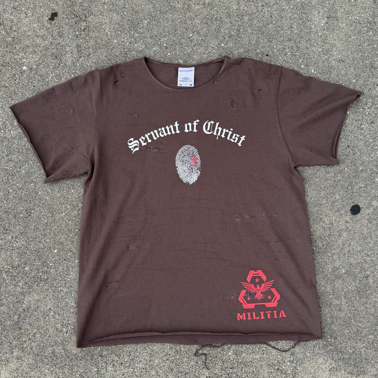 SERVANT OF CHRIST TEE* (Brown/Red)